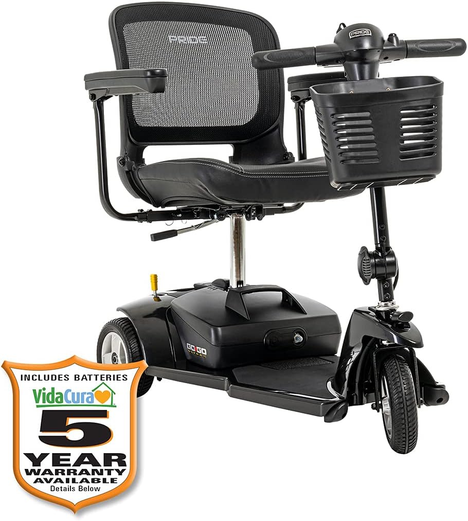 Pride, Go Go Ultra X 3-Wheel Mobility Scooter, with 5-Year Extended Warr
