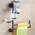 ZHOUXIAO Oil Rubbed Bronze Swing Out Towel Bar Holder/Brass Swivel Multiple Towel Rack for Bathroom or Kitchen, Towel Bar Folding Arm Swivel Hanger Bathroom Storage Wall Moun F