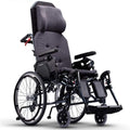 Wheelchair Folding, Lying Down Self-Propelled with High Backrest Comfortable Cushion Adjustable Foot Pedal Disabled/Elderly Push Scooter,Portable