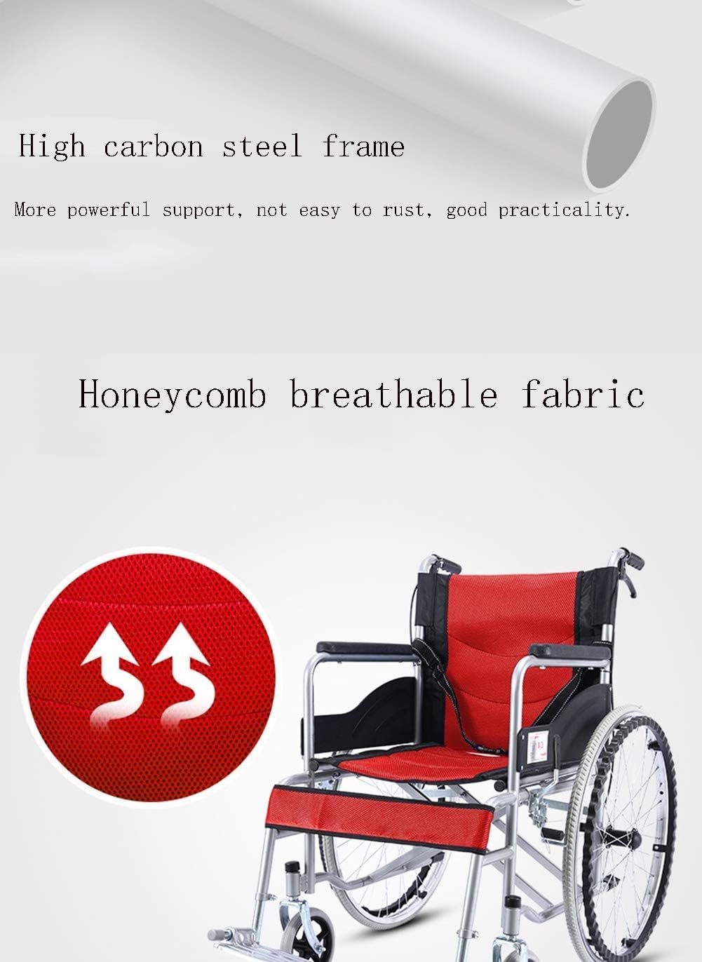 Folding Elderly Lightweight Manual Household Mobile Portable Wheelchair Free Inflatable Scooter