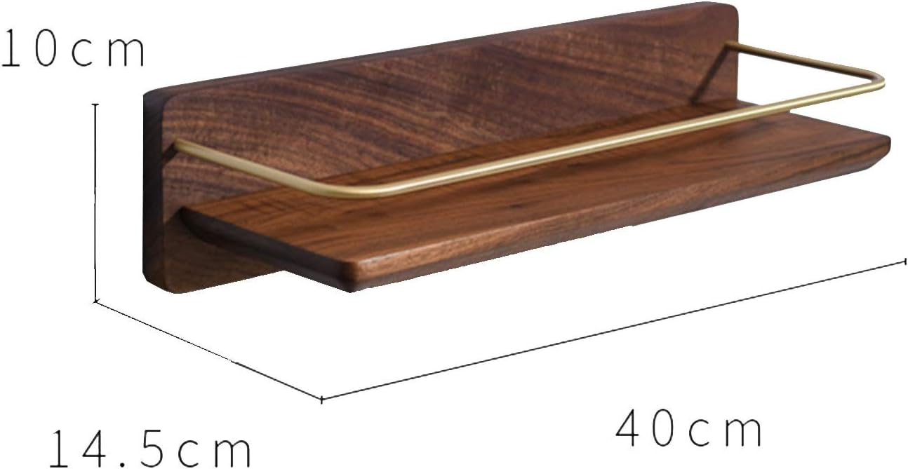 Solid Wood Bathroom Rack, Cosmetic Storage Rack, Towel Bar, Vanity Table, Wall-Mounted Wall-Free Punching