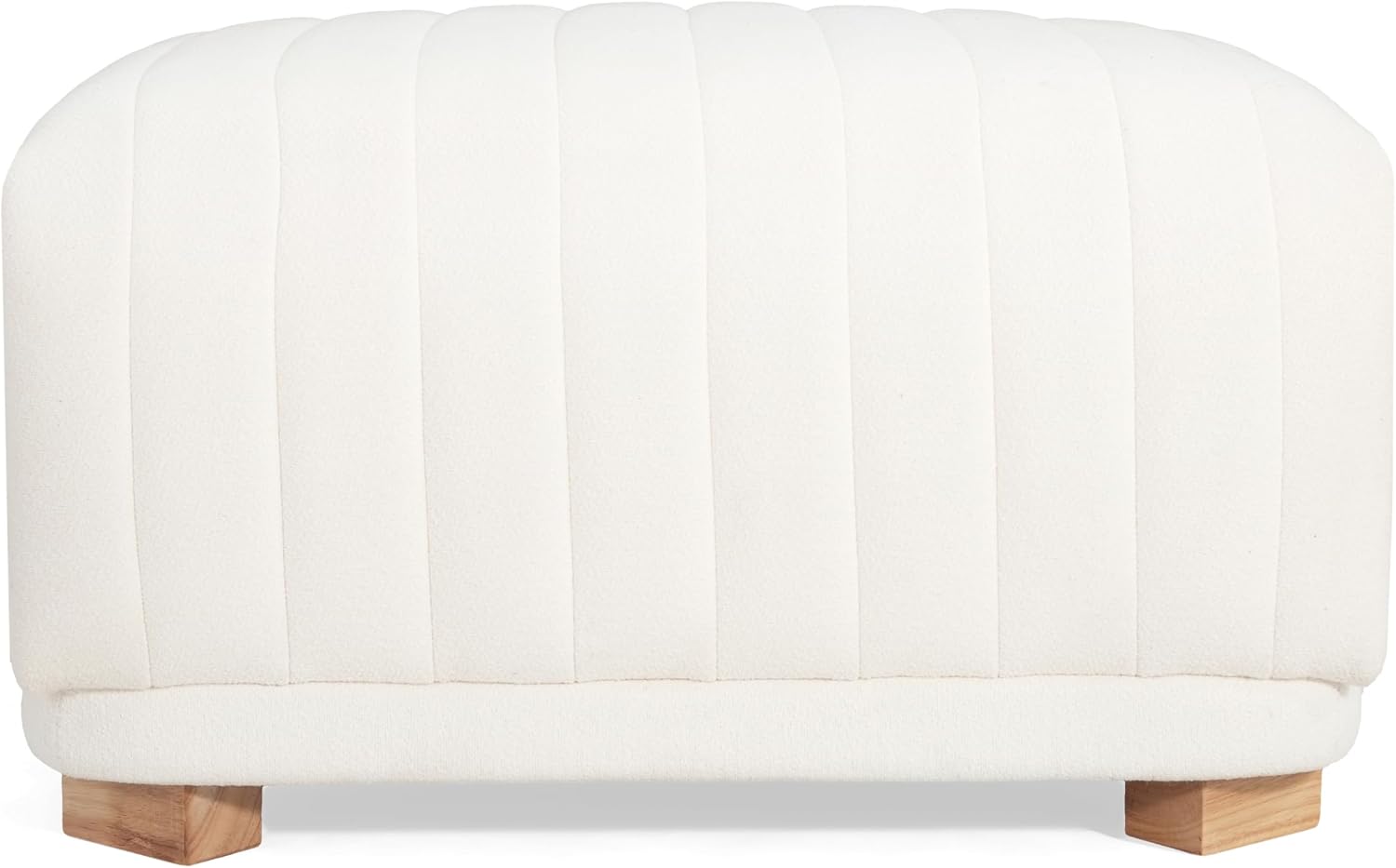 Christopher Knight Home Reyno Upholstered Ottoman with Storage for Living Room, Chenille Fabric Storage Ottoman Foot Rest with Side Drawers, Modern Square Coffee Table with Wooden Frame, Light Beige