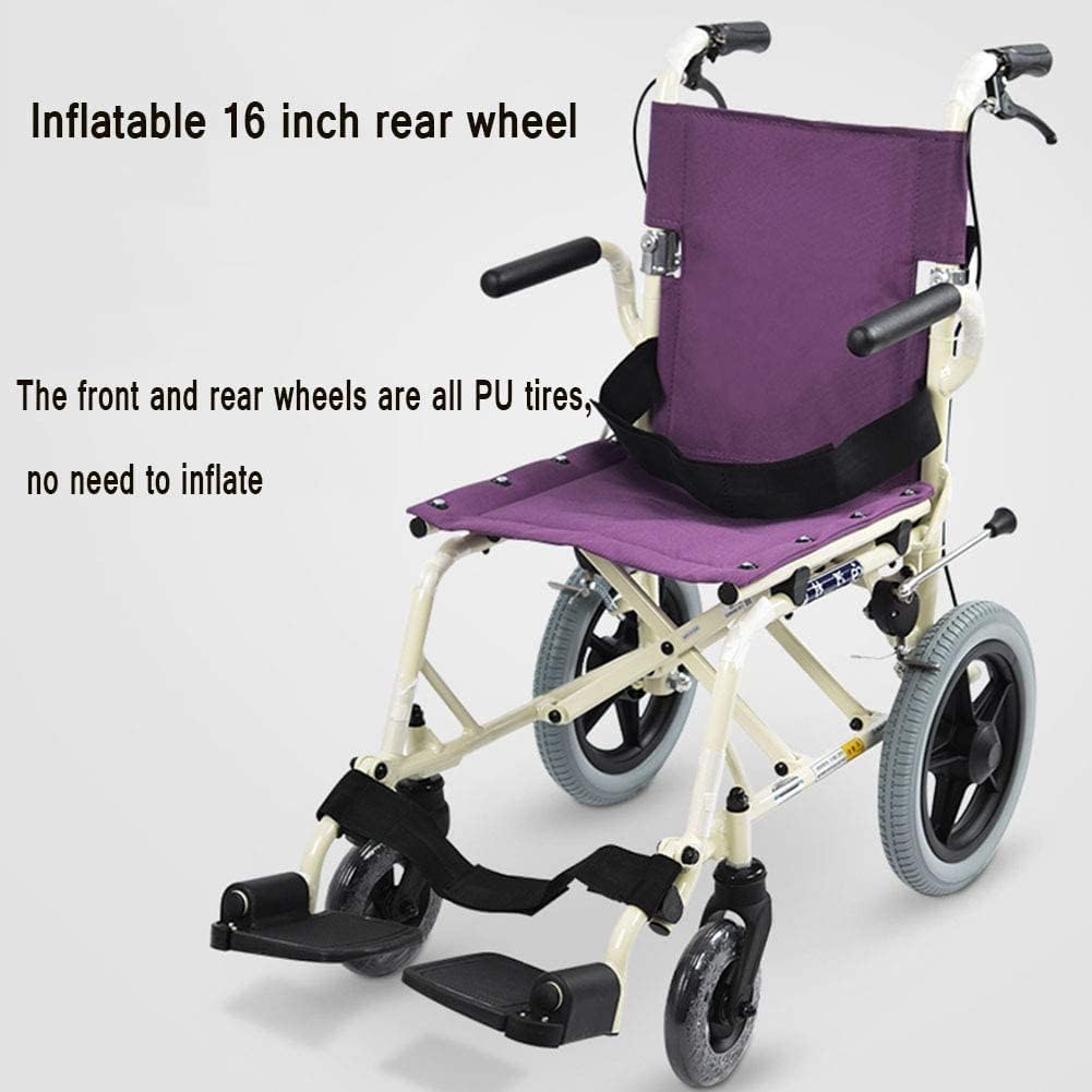 Wheelchairs Folding Lightweight Non-Slip Handle Portable Old Man Scooter Suitable for Travel