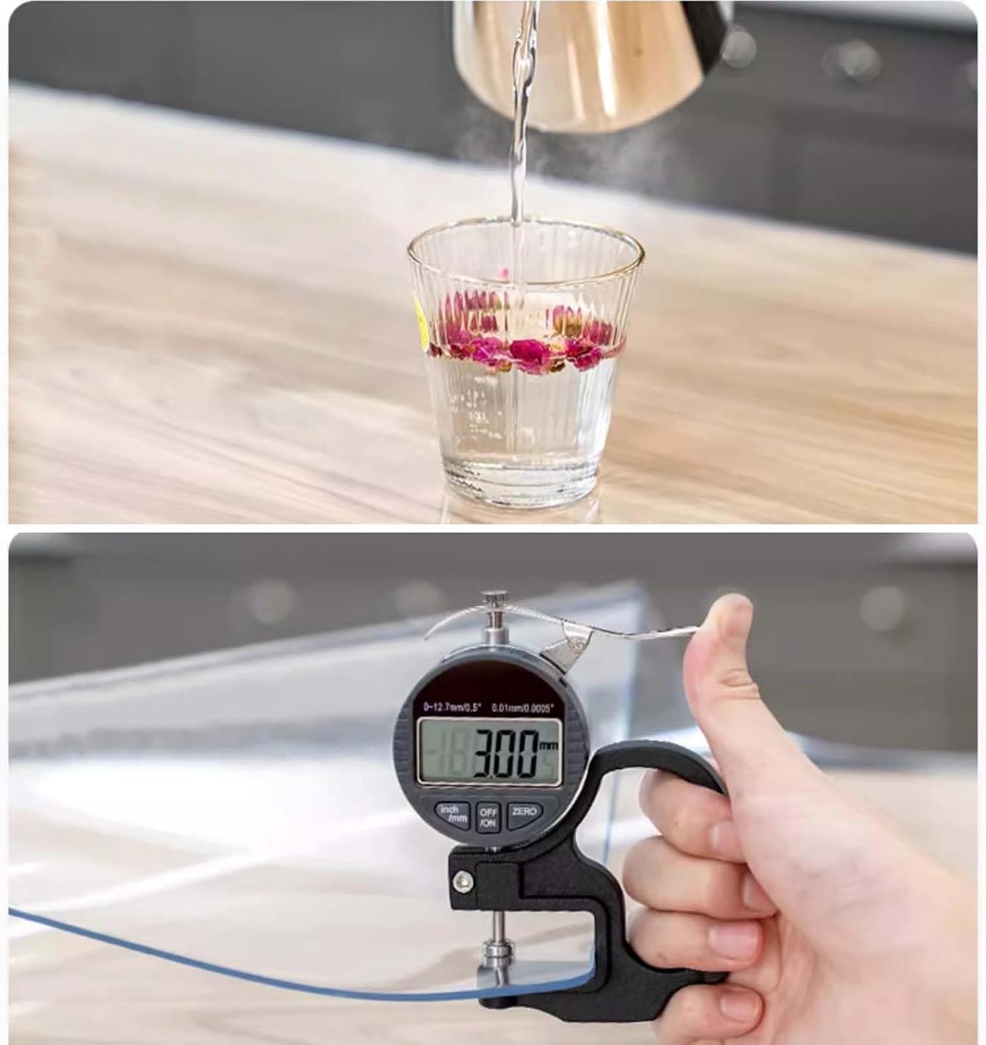 Transparent Plastic Tablecloth, Thick PVC Material Table Cover Protector, Waterproof, Oil-Proof, Stain-Proof, Customizable Size and Shape, Heat Resistant Wipeable (140x140cm/55x55in)