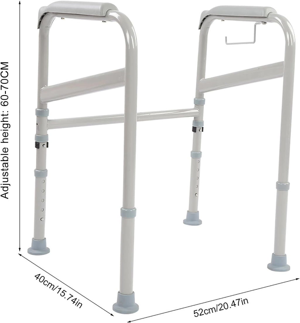 Safety Adjustable Hand Rail Disabled Grab Aid Disability Support Toilet Bar for Bathroom Use with Height and Width Adjustable Armrests