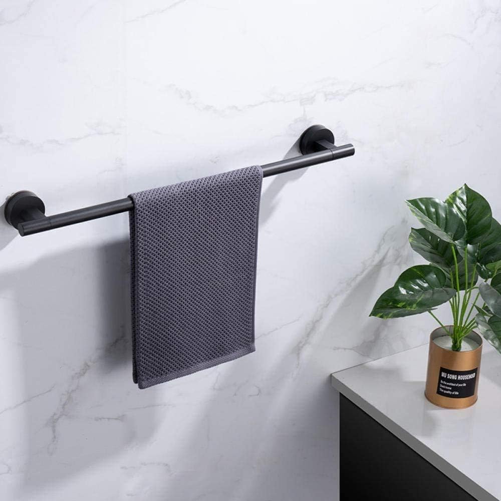 Towel Bars Stainless Steel Electroplating Non-Perforated Suction Cup Installation Single Rod Simple Towel Rack-C2 Wall Mounted Bathroom Towel Holder Hotel Rail Shelf Storage Holder 1PCS (Color : C2
