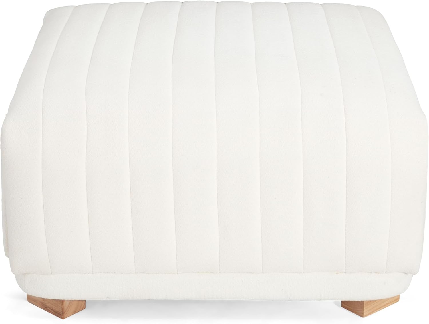 Christopher Knight Home Reyno Upholstered Ottoman with Storage for Living Room, Chenille Fabric Storage Ottoman Foot Rest with Side Drawers, Modern Square Coffee Table with Wooden Frame, Light Beige