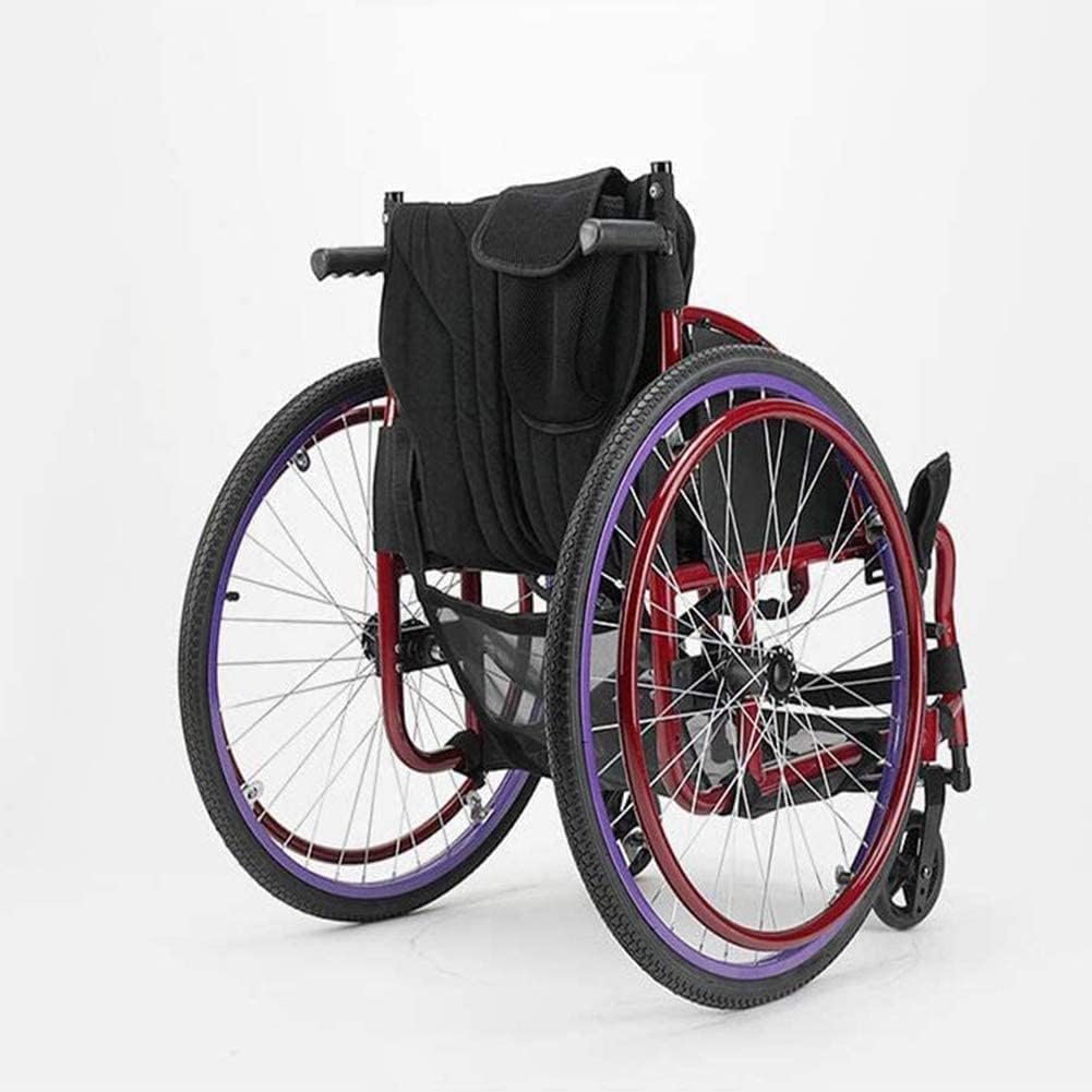 Self Propelled Wheelchairs for Adults,Lightweight Sport Wheelchairs Aluminium Transport Wheelchair Ergonomic Seat 40Cm Folding Mobility Scooters