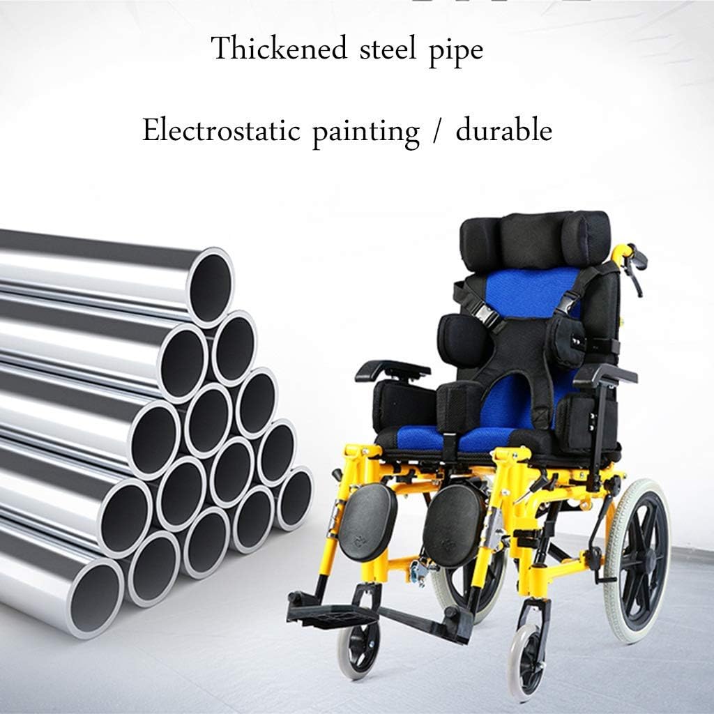 Wheelchair Self-Propelled, Portable Foldable Travel Trolley with Locking Handbrake Moveable and Flip Arm Disabled/Elderly/Child Trolley Scooter,Portable (Adults)
