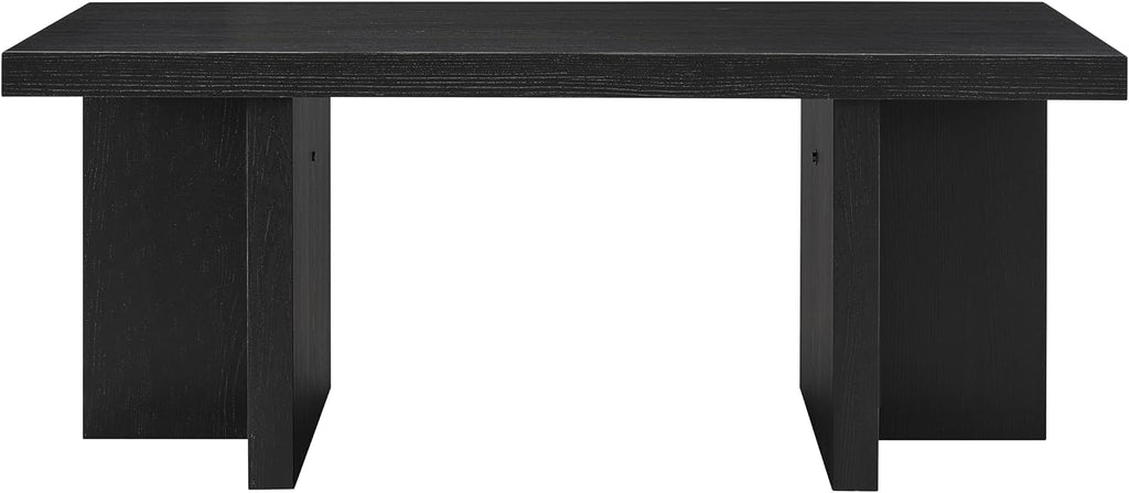 Roundhill Furniture Mchome 3-Piece Coffee Table Set, Coffee Table and Two End Tables, Black Finish