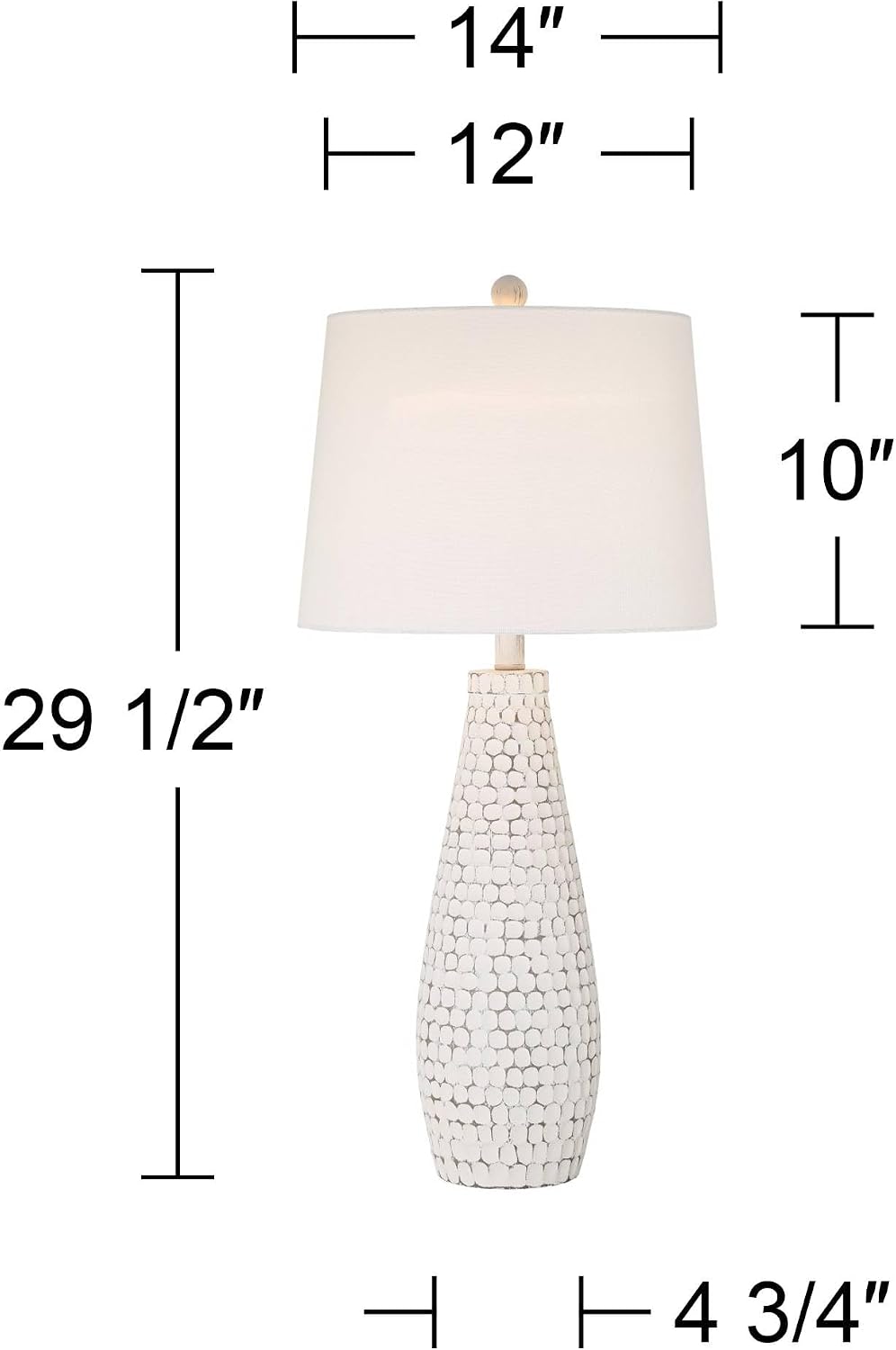 360 Lighting 29 1/2' Tall Modern Coastal End 3-Way Table Lamps Set of 2 USB Port Whitewash Ceramic Fabric White Shade Living Room Charging Bedroom Bedside Nightstand House Office Home Reading