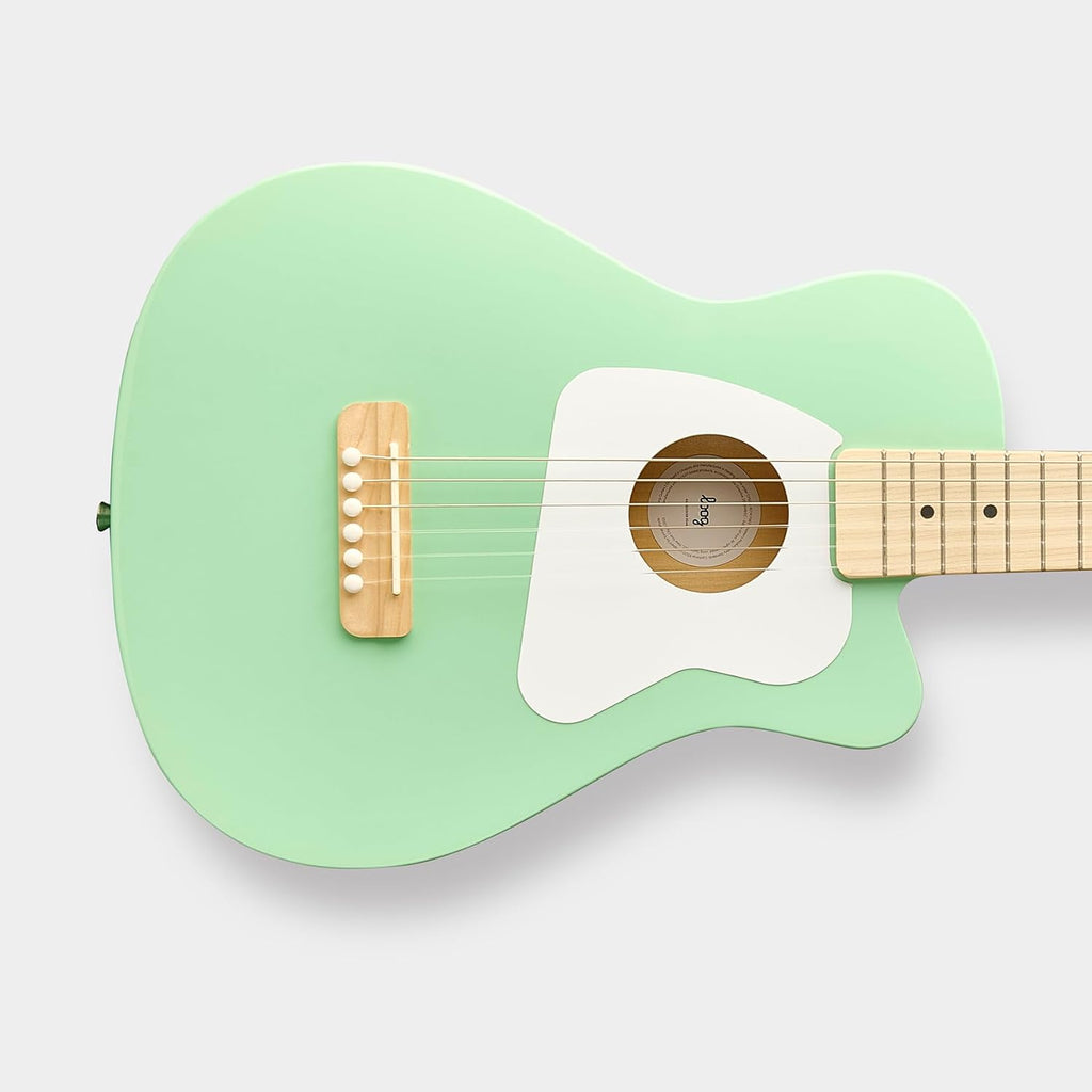 Loog Pro 6 Acoustic kids real guitar for Beginners Compact size Ages 9+ Learning app and Lessons included