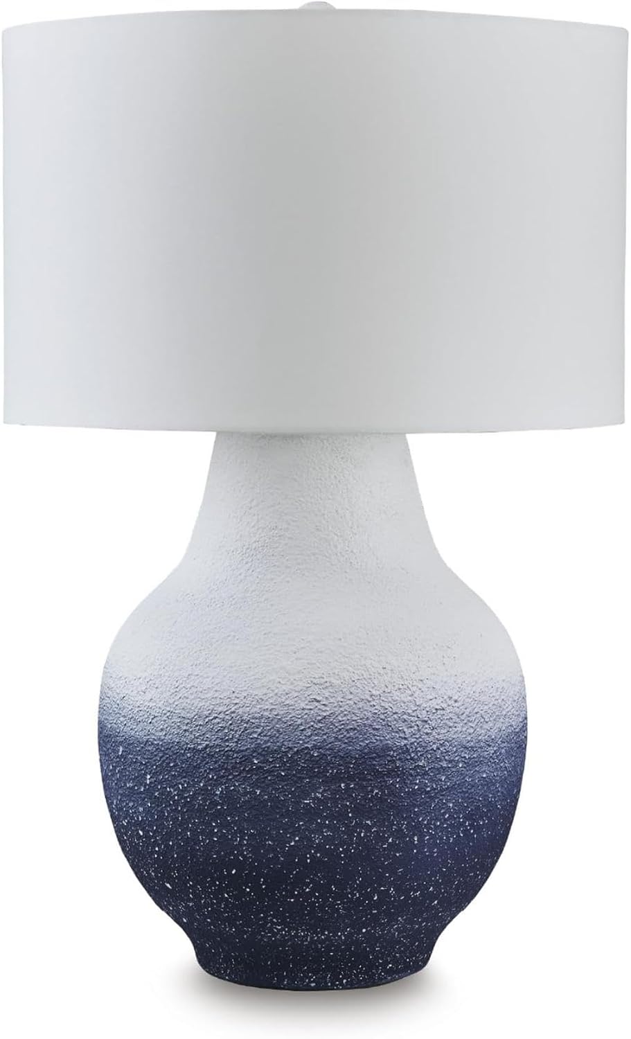 Signature Design by Ashley Dashland Coastal Metal Table Lamp with 3-Way Switch, White & Blue