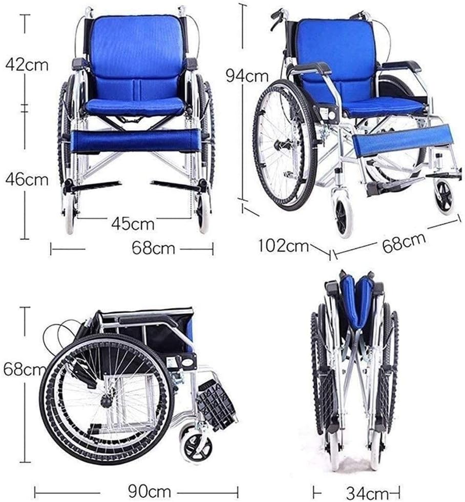 Self-Propelled Foldable Manual with Removable Backrest Double Brake Adjustable Foot Pedal Push Scooter for Disabled/Elderly