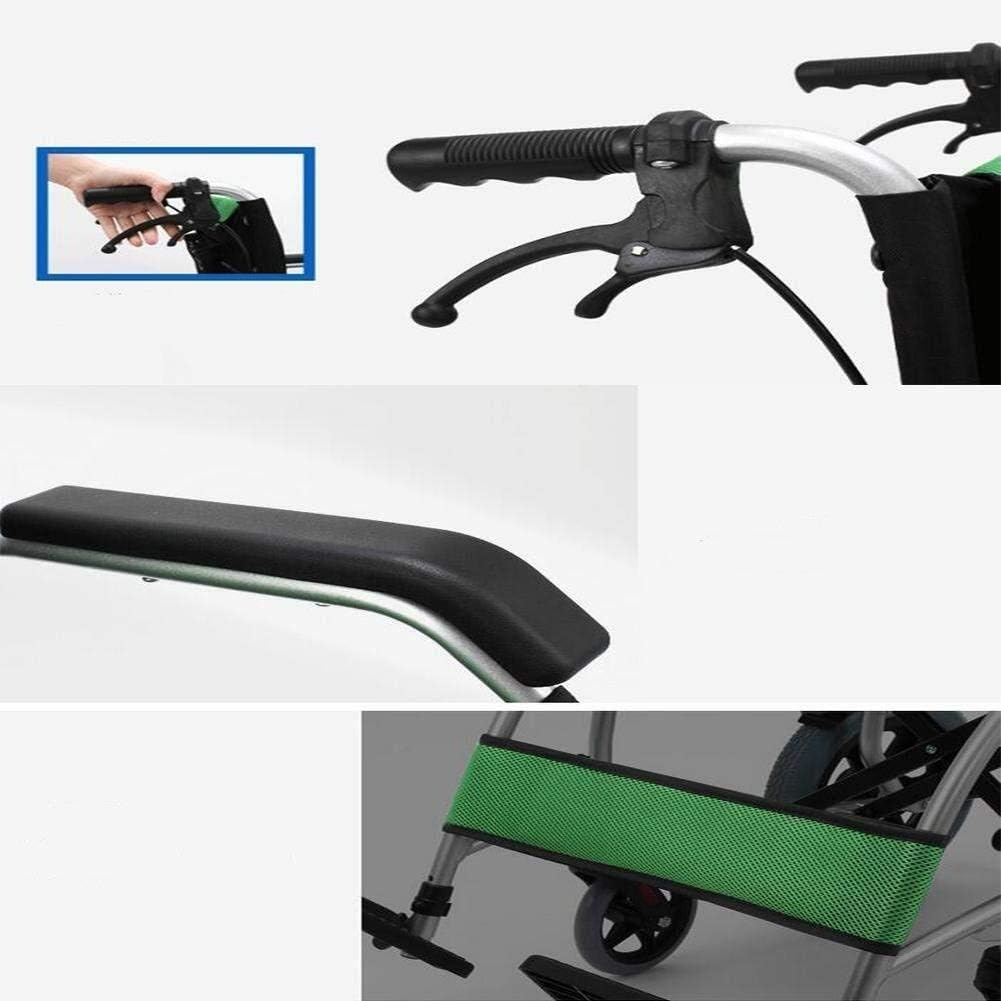 Wheelchair Fold Light Portable Aluminum Alloy, Travel Aircraft Disabled Trolley Old Man Scooter,Portable