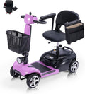 SAYYEAH 4 Wheels Mobility Scooter for Adults&Seniors, Max Speed:6mph, Mobility Scooter for Travel, with LED Headlights and Basket, Charger Included, (Purple/red/Blue/Silver) (Purple Plus)