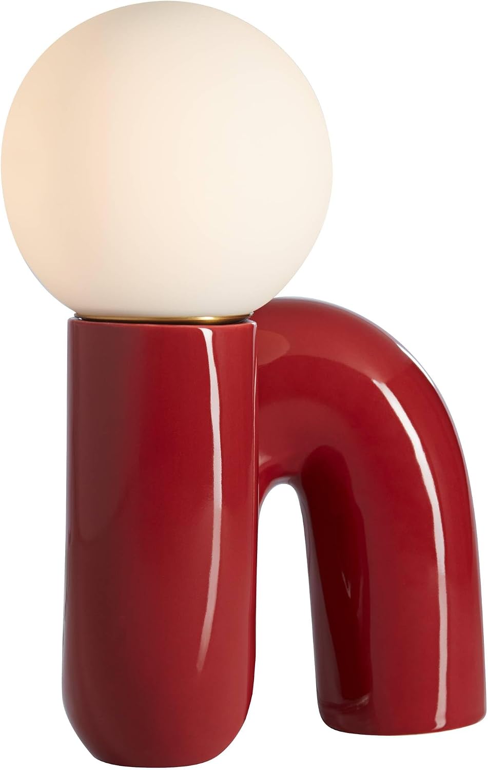 360 Lighting Fondant 11 1/2' Small Mid Century Modern Accent Table Lamps Set of 2 Velvet Red Ceramic Glass White Shade Living Room Bedroom Bedside Nightstand House Office Home Reading