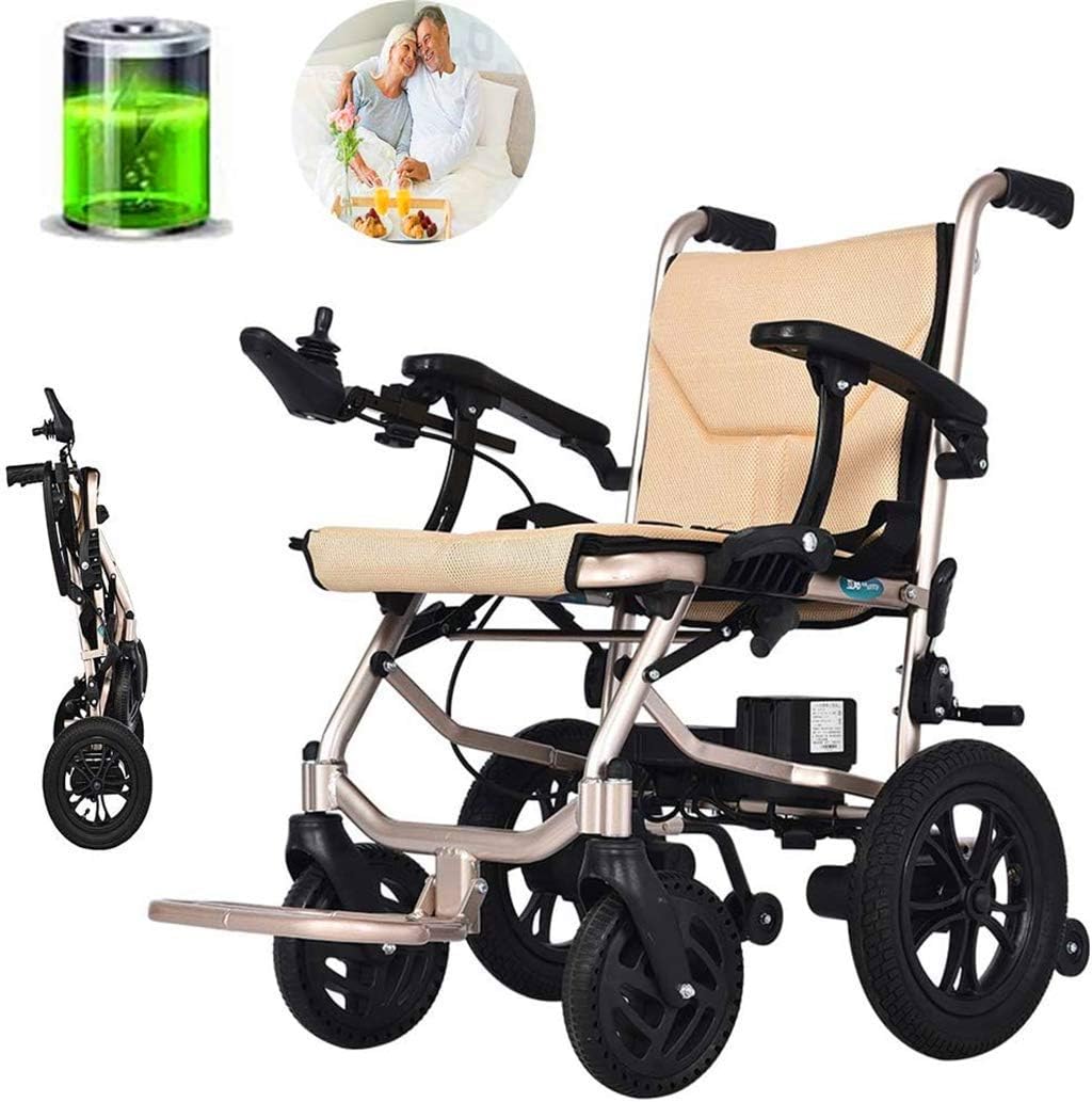 Power Wheelchair Electric Wheelchair, Folding Portable Scooter for The Elderly with Disabilities, Automatic Intelligent Brake, Front And Rear Dual Control System, Can Be Airplane, The Best Gift Comfor