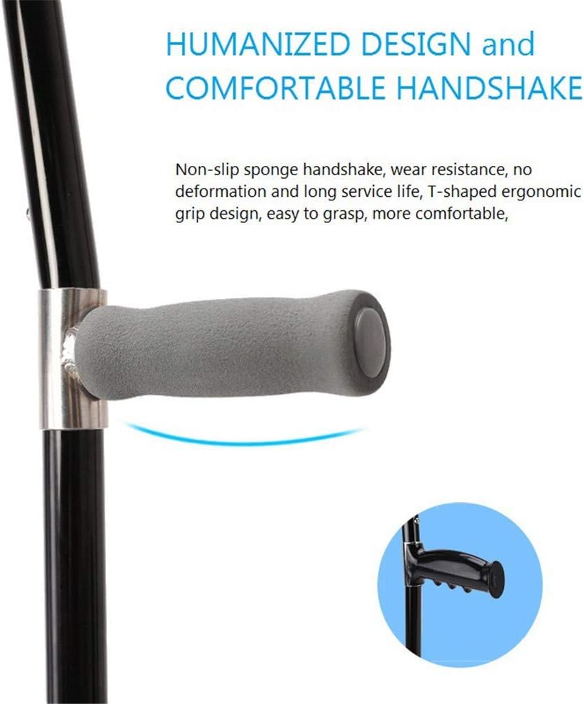 Forearm Crutches with Adjustable Support, Ergonomic Comfortable Wrist Handle, Lightweight Aluminum, Heavy Duty for Standard and Tall Adults