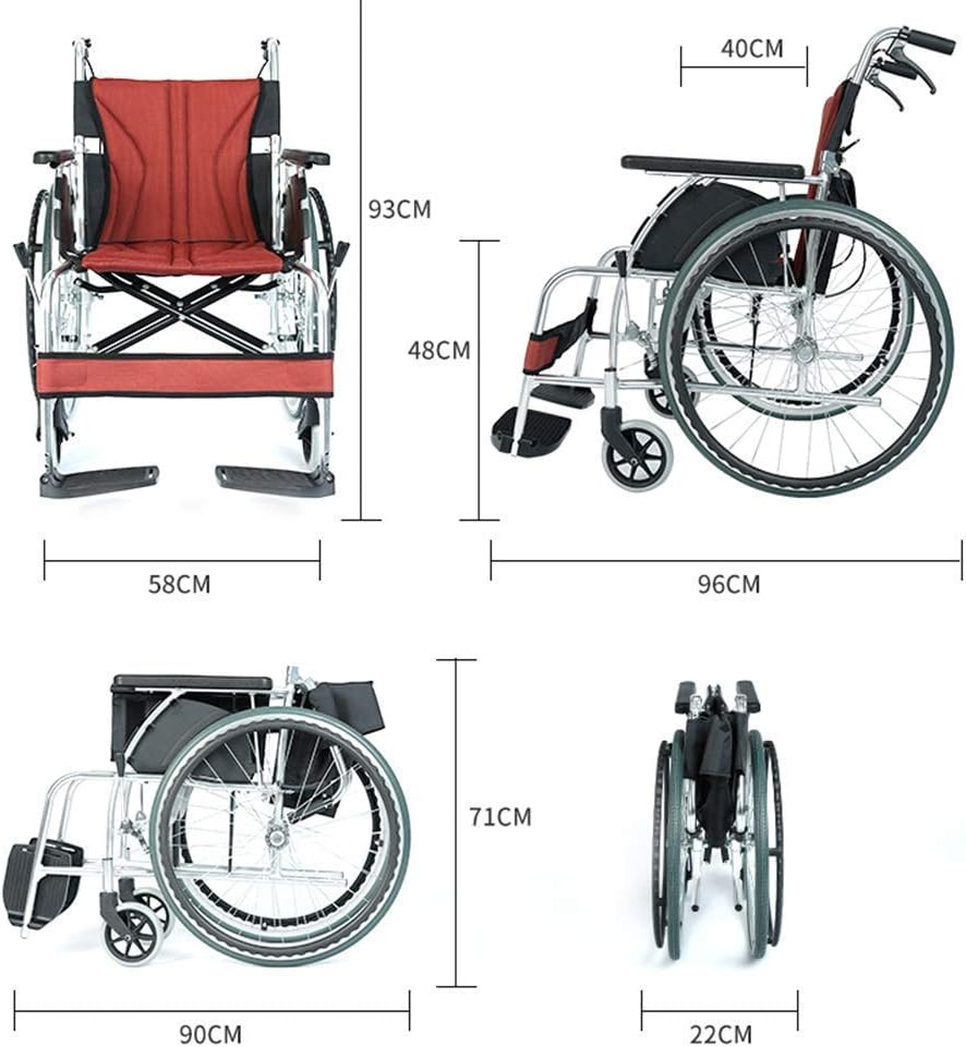 Wheelchair Folding Light Portable Aluminum Alloy Small Elderly Travel Ultralight Scooter Dri