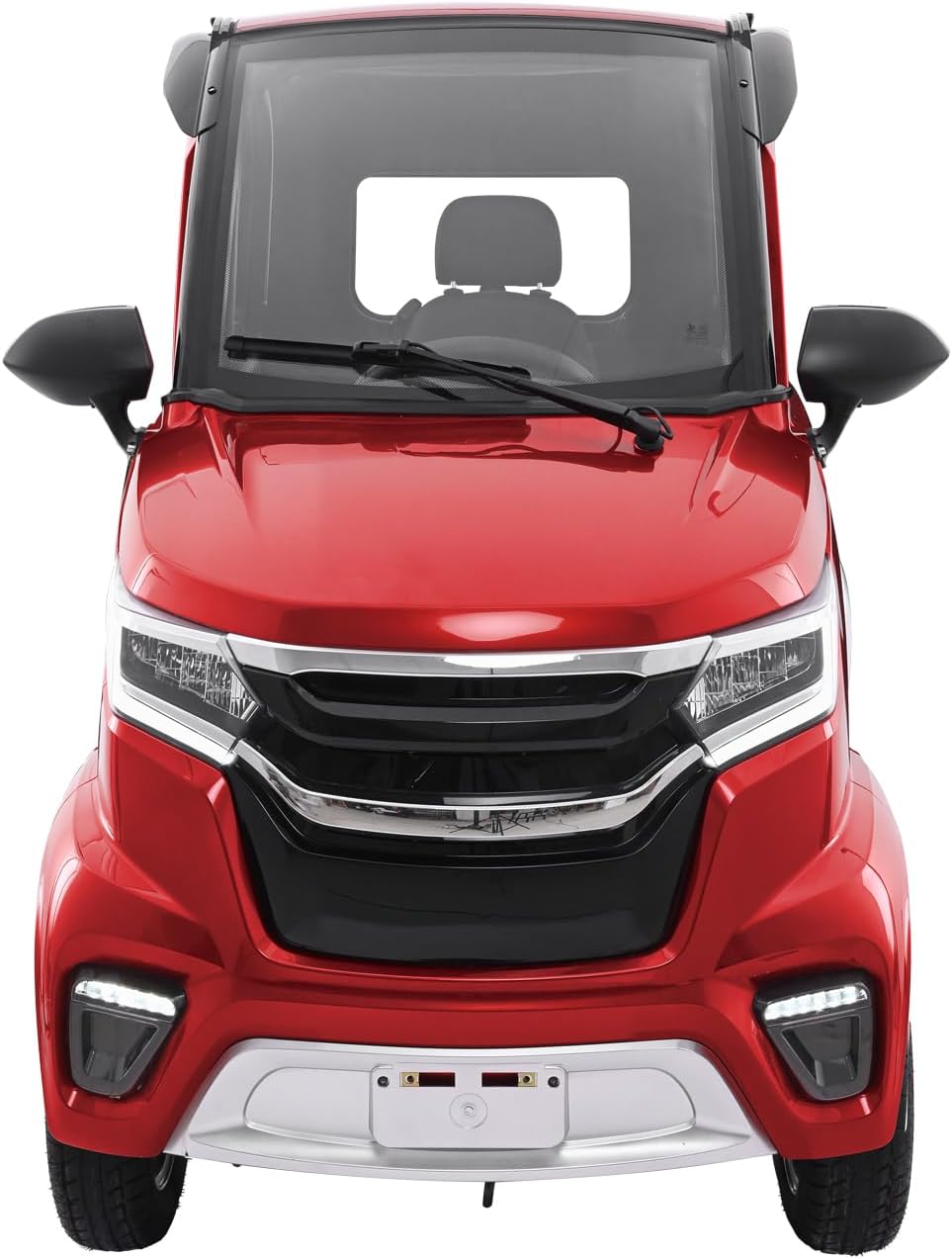 VEVOR 4-Wheel Enclosed Mobility Scooter for Seniors Adults, 660lbs Capacity, 3-Seater 2000W Electric Recreational Mobility Scooter 45 Miles Long Range, Remote Unlock, All-Terrain for Touring Shopping