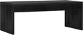 Henn&Hart 48' Fluted Rectangular Coffee Table with Ribbed Front Panel for Living Room, Family Room, or Office, Natural Black