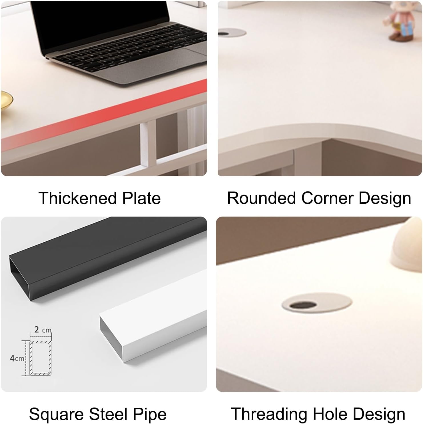 Corner with Storage Shelves, L Shaped Office Desk with Pegboar, Space Saving Writing Desk Writing Workstation Gaming Table for Home Bedroom,Grey-One Size