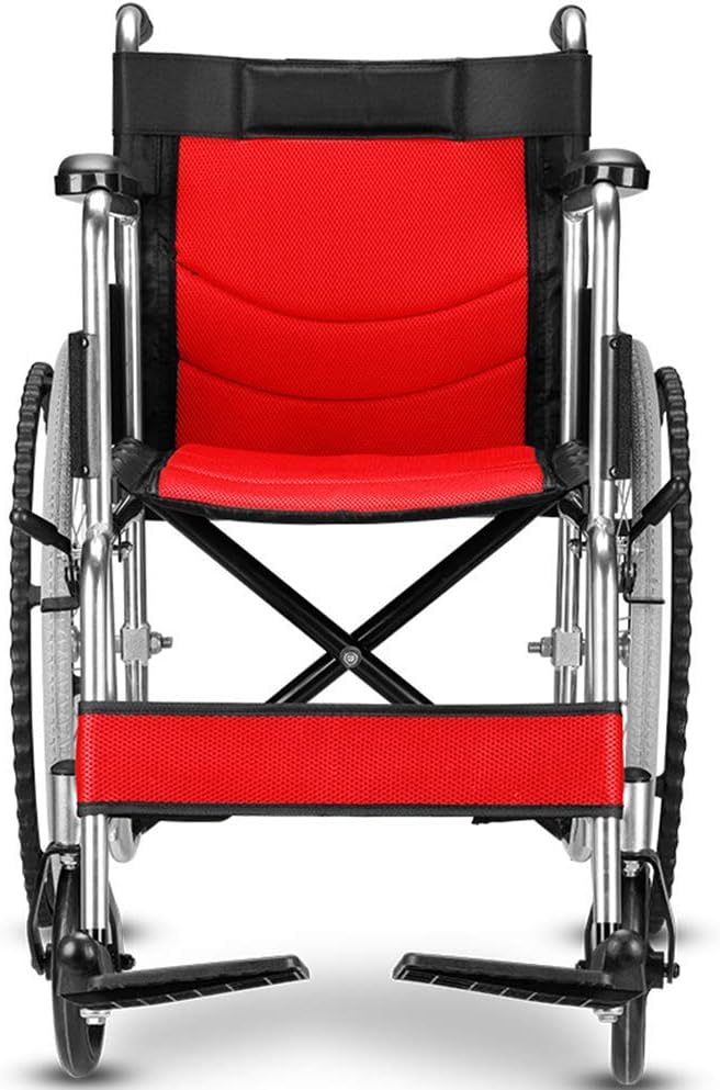 Wheelchairs Folding Aluminum Alloy Wheelchair Folding Comfortable Skid Armrests Old Man Carts Slip Wear-Resistant Pedals Disabled Scooter