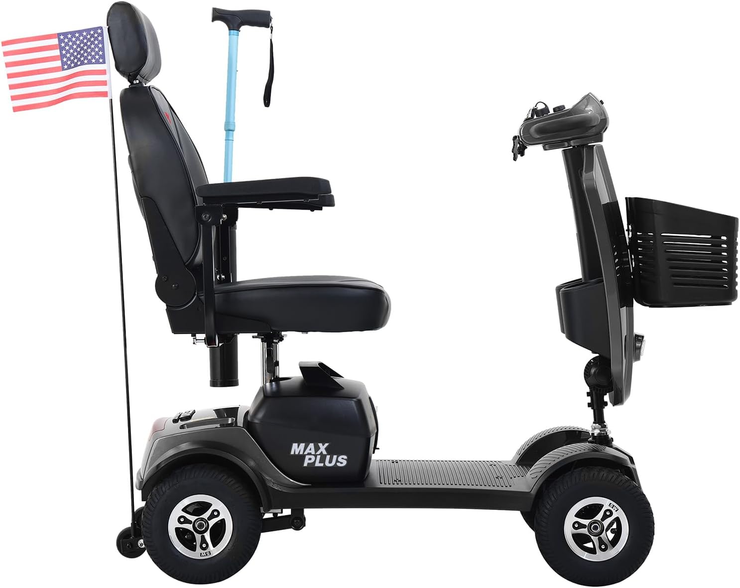 Mobility Scooters for Seniors & Adults 400 Lb Weight Foldable,All-Terrain Heavy Duty 4 Wheel Powered Scooter,Portable Disability Mobile Electric Wheelchair with Comfort Seat,15Miles,5MPH,Black