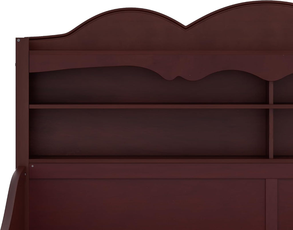 Harper & Bright Designs Captain's Bed with 2 Storage Drawers and Bookcase Headboard,Twin Size Wood Day Bed Frame with Sturdy Slats Support,Espresso