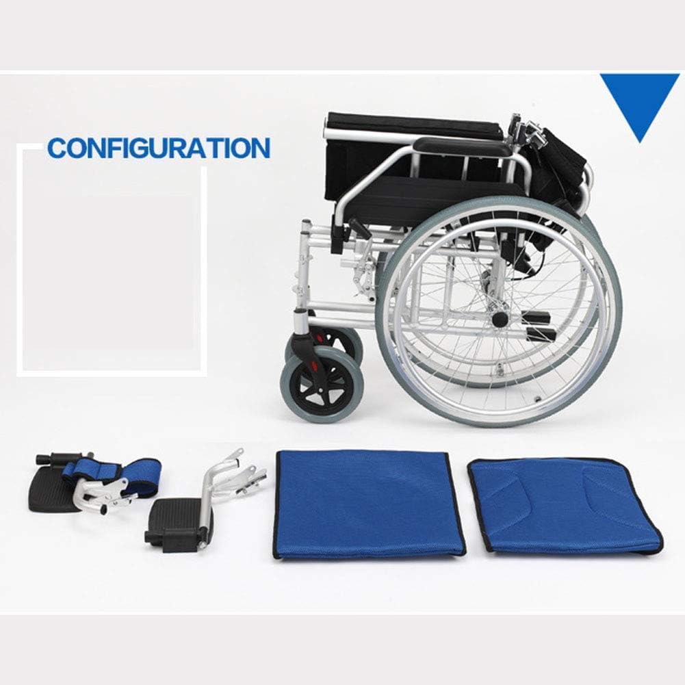 Wheelchair,Lightweight Folding Wheelchair Driving, Wheelchair Portable Cart, Elderly Disabled Aluminum Alloy Widened Wheelchair Scooter,Portable