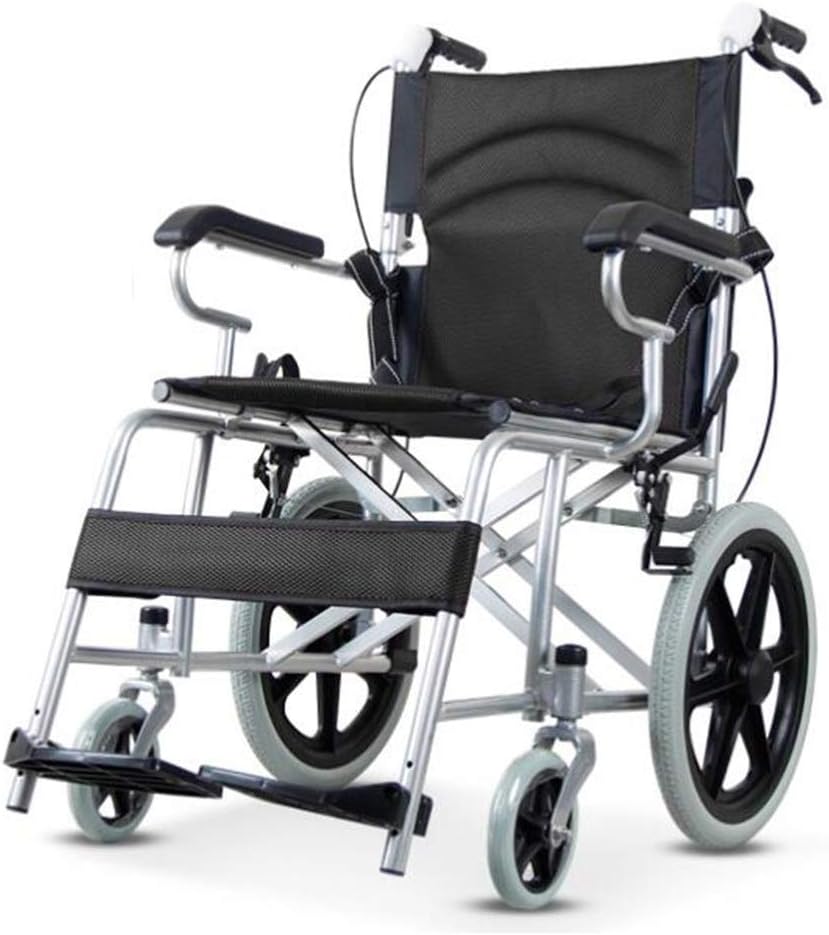 Wheelchair Aluminum Alloy Strong and Sturdy Folding,Lightweight and Portable Travel Senior/disabled Trolley Scooter,portable(Black)