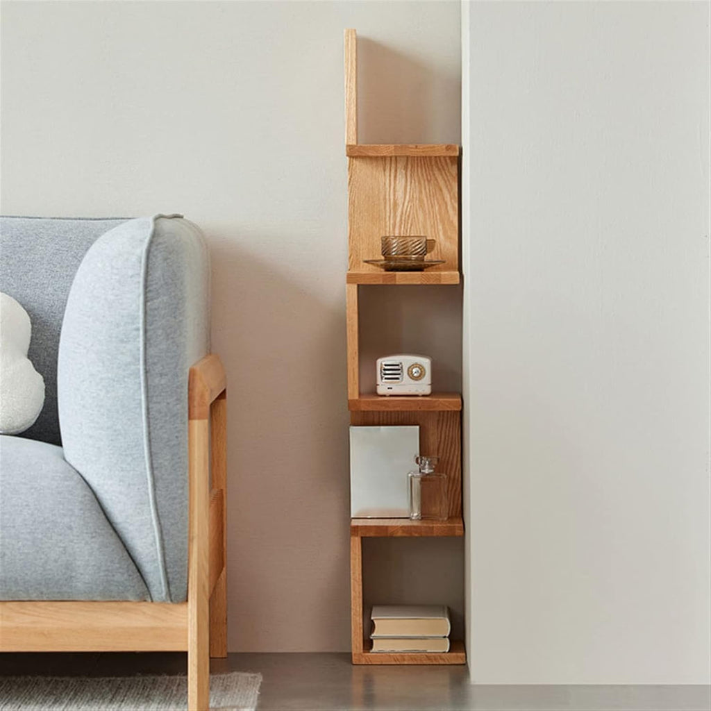 TOMYEUS Bookshelf Creative Corner Shelf Simple Small Bookshelf Corner Shelf Storage Rack Desk Organizer for Study Bedroom Office Bookcase Storage Rack