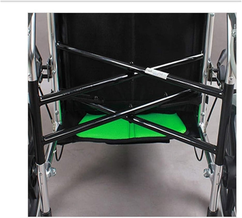 Folding wheelchairs Folding Wheelchair Sponge Cushion Small Foldable Aluminum Alloy Disability Scooter Ramp Safety Brake Loading 100kg Push Type Trolleys
