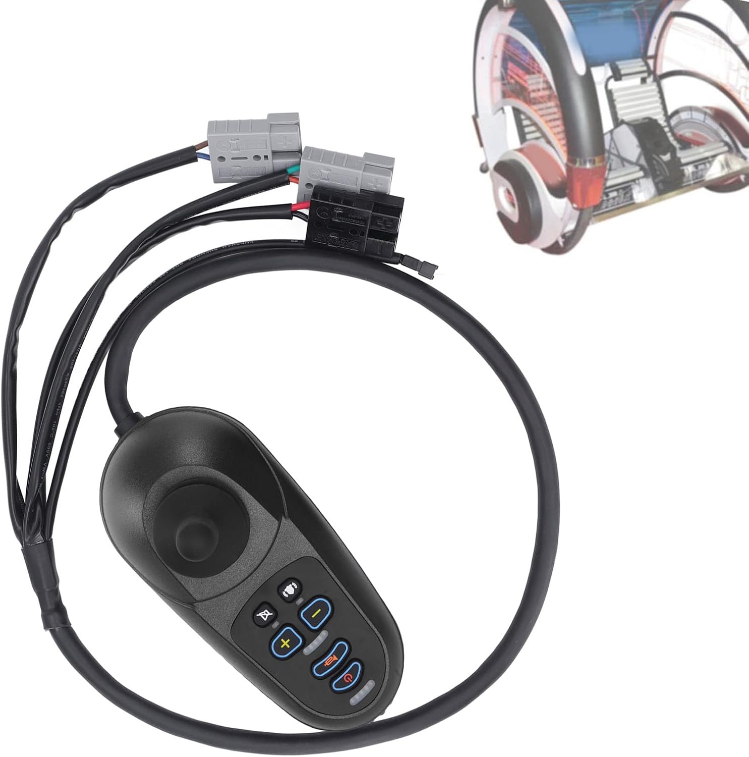 FTVOGUE Electric Chair Controller 50A Universal Joystick with Magnetic Brake Connector and Remote Control for Wheelchairs and Mobility Scooters