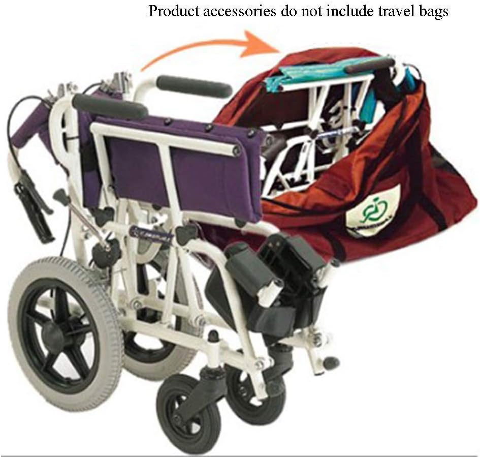 Wheelchair,Lightweight Wheelchair Driving Adult Supplies,Aluminum Alloy Folding Portable Travel Aircraft Elderly Disabled Scooter,Portable