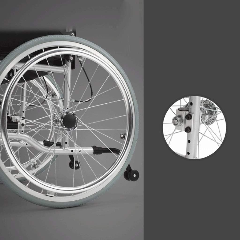 Wheelchair Aluminum Folding Self-Push,Portable Light Travel Trolley Seniors Disabled Scooter Four-Wheeled Vehicle,Portable