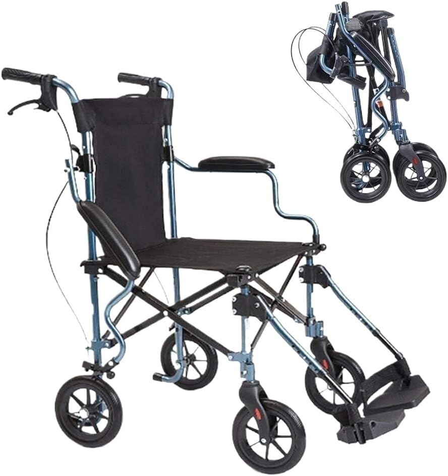 Ultra-Light Wheelchair, Ultra-Thin, Lightweight, Portable Folding Wheelchair, Elderly Wheelchair, Travel Trolley, Travel Scooter