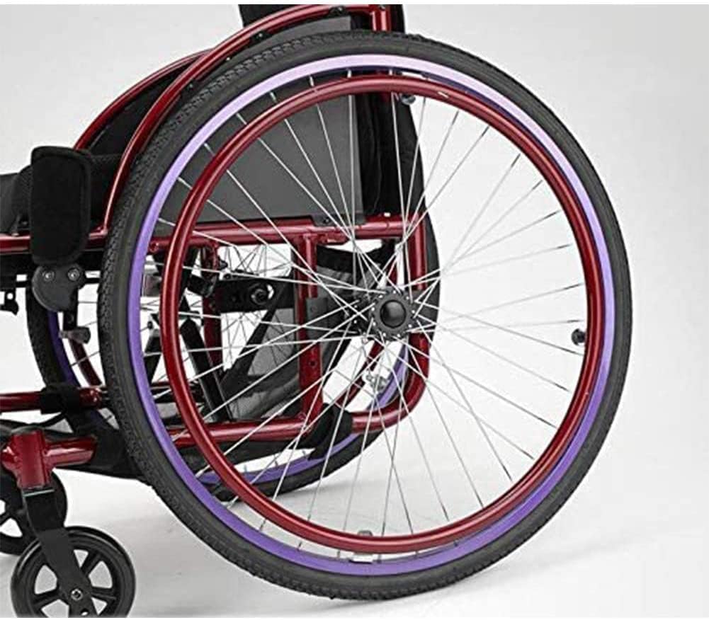 Self Propelled Wheelchairs for Adults,Lightweight Sport Wheelchairs Aluminium Transport Wheelchair Ergonomic Seat 40Cm Folding Mobility Scooters