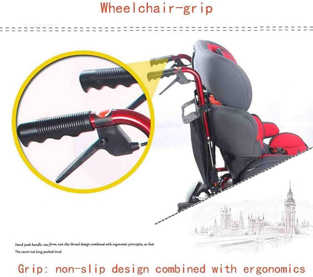 Child Wheelchair, Lightweight Folding Wheelchair, Lightweight Wheelchairs, Strong and Sturdy Self Propelled Wheelchair, Suitablefor Child People with Disabilities