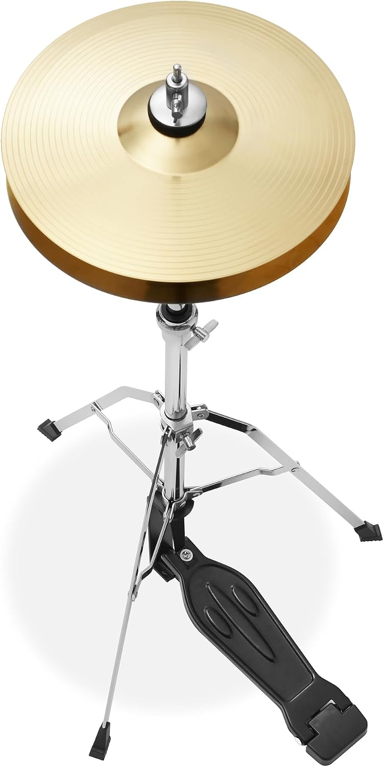 Gammon Percussion 5-Piece Junior Starter Drum Kit with Cymbals, Hardware, Sticks, & Throne - Purple