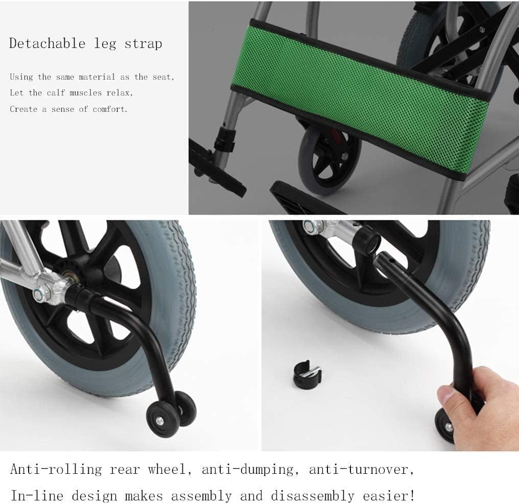 Wheelchair Aluminum Folding Portable Trolley Elderly Disabled Ultra Light Portable Travel Small Wheel Scooter