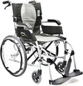 Karman Healthcare Ergonomic Wheelchair Ergo Flight with Quick Release Axles in 18' Seat, Frame, Pearl Silver, 1 Count (Pack of 1)