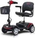 Folding Mobility Scooter for Seniors 4 Wheel Scooter for Adults Electric Medical Scooter Compact for Travel - Electric Powered Wheelchair Device - Compact Heavy Duty Mobile(M1 Red)