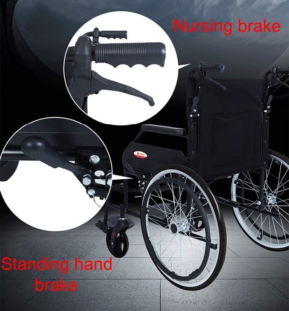 Wheelchair Aluminum Alloy Fold Light, Old Man Disabled Trolley Super Light Scooter,Portable