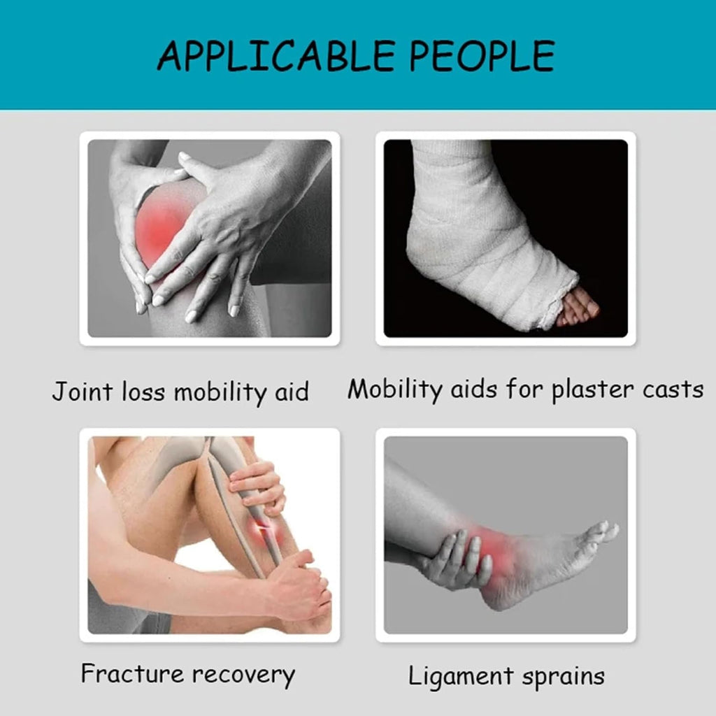 FoRes Walking Aids Pain Free Knee Crutch Hands Free Crutch Adjustable Crutches for Walking Leg Knee Mobility Support for Disability Elderly Injury Ankle Fracture
