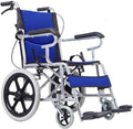 Wheelchair,Thick Aluminum Alloy Manual Wheelchair Folding Lightweight Elderly Disabled Elderly Portable Push Scooter, Aluminum Alloy