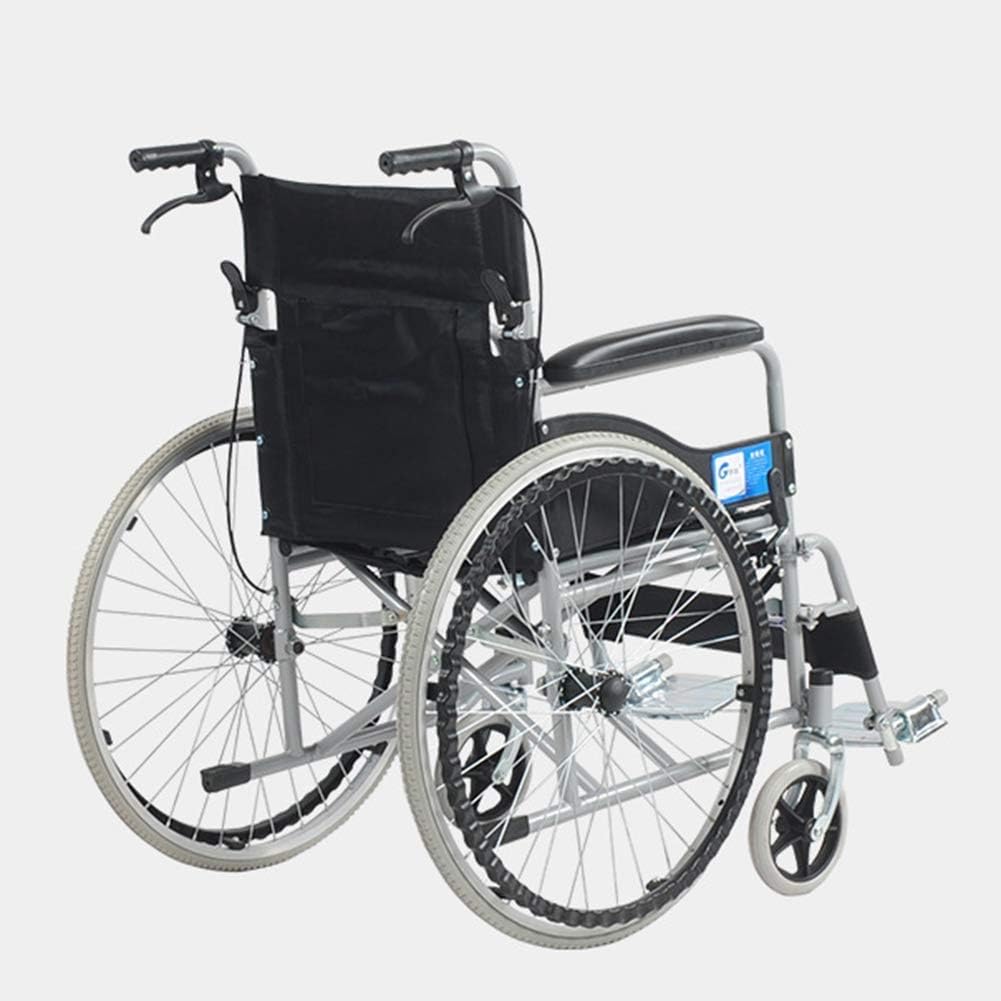 Wheelchair,Wheelchair Driving, Thick Steel Tube Ultra Light Portable Folding Wheelchair Trolley Old Scooter,Portable
