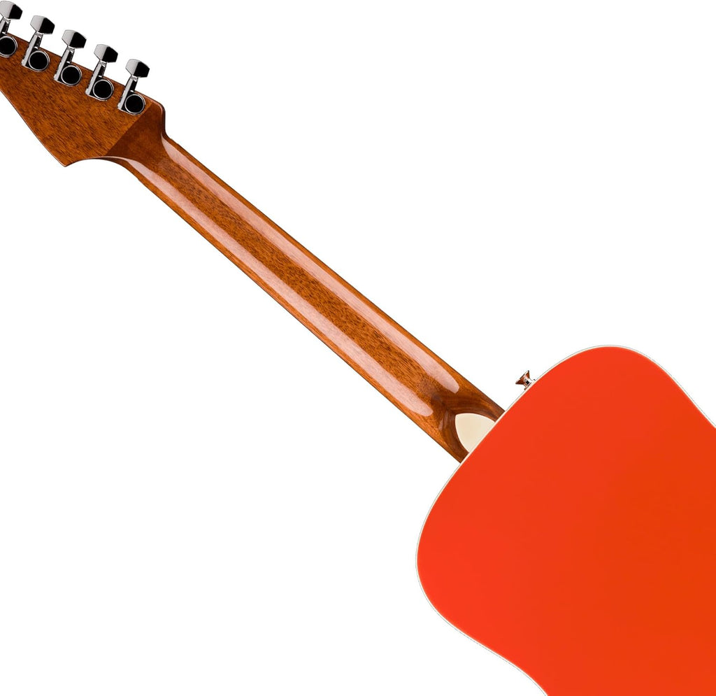 Fender California Standard Redondo Mini Acoustic Guitar - Fiesta Red Bundle with Gig Bag, Tuner, Strap, Picks, and Austin Bazaar Instructional DVD