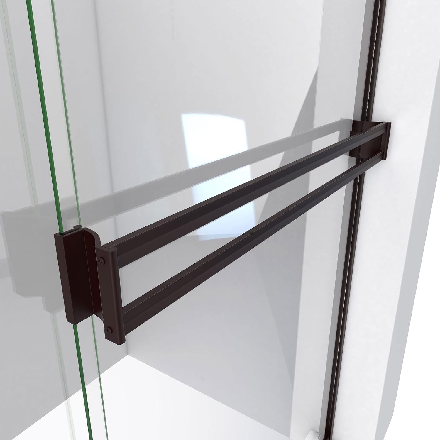 DreamLine Alliance Pro BGX 56-60 inch W x 70 3/8 inch H Semi-Frameless Bypass Shower Door in Oil Rubbed Bronze and Clear Glass